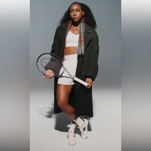 New Balance Off-White and Dark Green Sneakers